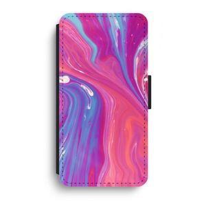 Paarse stroom: iPhone XR Flip Hoesje