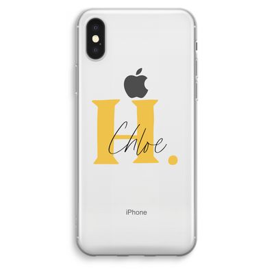 Amber Script: iPhone XS Max Transparant Hoesje