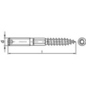 TOOLCRAFT 1069973 Stokschroef M8 130 mm 88149 RVS A2 50 stuk(s)