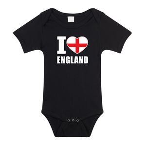 I love England baby rompertje zwart Engeland jongen/meisje