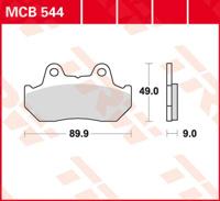 TRW Remblokken, en remschoenen voor de moto, MCB544 Allround organisch