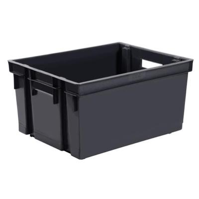 EDA Opbergkrat stapelbaar - kunststof - 30 Liter - L44 x B35 x H24 cm - antraciet