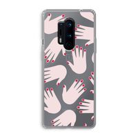 Hands pink: OnePlus 8 Pro Transparant Hoesje
