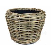 Planten/bloemen mand - rotan - gevlochten riet - D57 x H43 cm - drypot - plantenpot Planten/bloemen mand - rotan - gevlochten riet - D57 x H43 cm - drypot - plantenpot