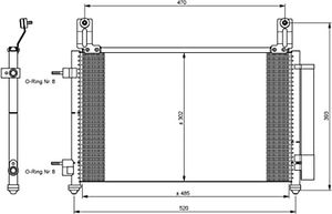 Condensor, airconditioning 35796