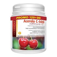 Acerola Vitamine C 500 120+30 Kauwtabletten Gratis - thumbnail