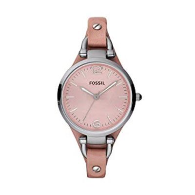 Horlogeband Fossil ES3076 Onderliggend Leder Bruin 8mm