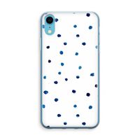 Blauwe stippen: iPhone XR Transparant Hoesje