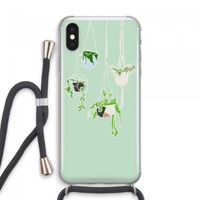 Hang In There: iPhone XS Max Transparant Hoesje met koord