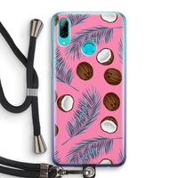 Kokosnoot roze: Huawei P Smart (2019) Transparant Hoesje met koord