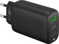 Goobay USB + 2x USB-C snellader 65W zwart - 9550196 Goobay USB + 2x USB-C snellader 65W zwart - 9550196