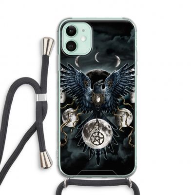 Sinister Wings: iPhone 11 Transparant Hoesje met koord