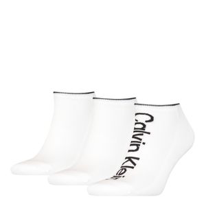 Calvin Klein Heren Sneakersokken Athleisure 3-pack Wit-One Size (40-46)