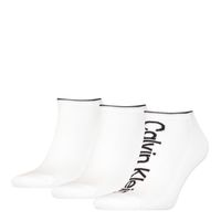 Calvin Klein Heren Sneakersokken Athleisure 3-pack Wit-One Size (40-46) - thumbnail