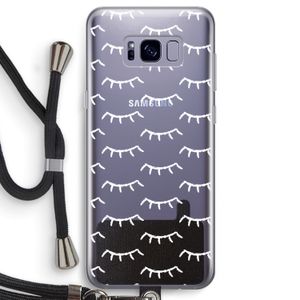 Wimpers: Samsung Galaxy S8 Transparant Hoesje met koord