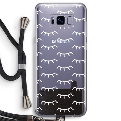 Wimpers: Samsung Galaxy S8 Transparant Hoesje met koord