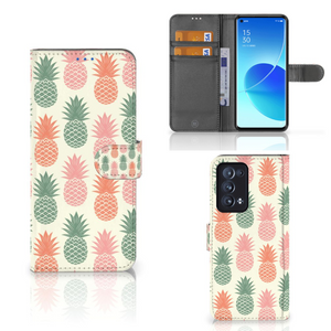 OPPO Reno 6 Pro Plus 5G Book Cover Ananas