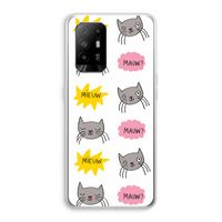 Meow: Oppo A95 5G Transparant Hoesje Meow: Oppo A95 5G Transparant Hoesje