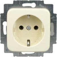 Busch-Jaeger wandcontactdoos randaarde crèmewit 20 EUC-212-503 Busch-Jaeger wandcontactdoos randaarde crèmewit 20 EUC-212-503