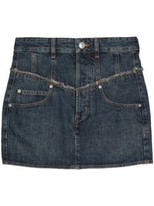 ISABEL MARANT minijupe en jean Narjis à bords francs - Bleu