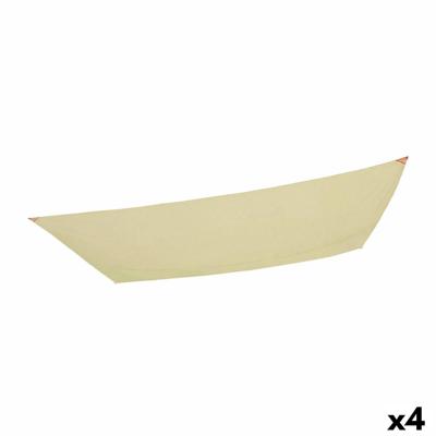 Schaduwdoek Aktive Driehoekig Crème 200 x 0,5 x 300 cm (4 Stuks)