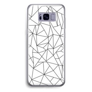 Geometrische lijnen zwart: Samsung Galaxy S8 Plus Transparant Hoesje