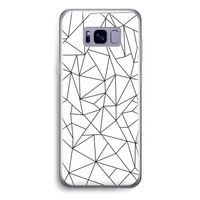 Geometrische lijnen zwart: Samsung Galaxy S8 Plus Transparant Hoesje