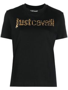 Just Cavalli t-shirt en coton à logo imprimé - Bleu