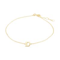 Minimalistische letter armband - 14K GOUD - Goud - D