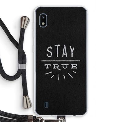Stay true: Samsung Galaxy A10 Transparant Hoesje met koord
