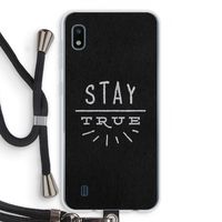 Stay true: Samsung Galaxy A10 Transparant Hoesje met koord