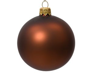 Kerstballen glas d6 cm espresso 6st kerst - Decoris