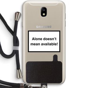 Alone: Samsung Galaxy J7 (2017) Transparant Hoesje met koord