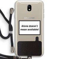Alone: Samsung Galaxy J7 (2017) Transparant Hoesje met koord