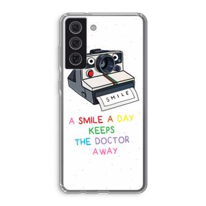 Smile: Samsung Galaxy S21 FE Transparant Hoesje