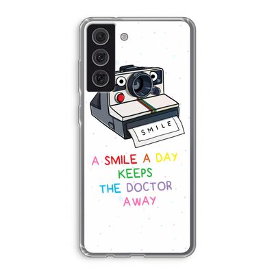 Smile: Samsung Galaxy S21 FE Transparant Hoesje