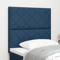 Hoofdbord met LED -striplichten met hoofdeinde Blauw 90 cm Stof