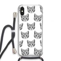 Kitten: iPhone XS Transparant Hoesje met koord