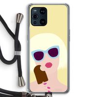 Ice cream: Oppo Find X3 Pro Transparant Hoesje met koord