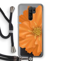 Orange Ellila flower: Xiaomi Redmi 9 Transparant Hoesje met koord