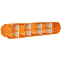 Inbouwdoos 5 voudig oranje muur elektra Inbouwdoos 5 voudig oranje muur elektra