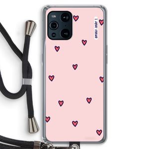 Hartjes: Oppo Find X3 Pro Transparant Hoesje met koord