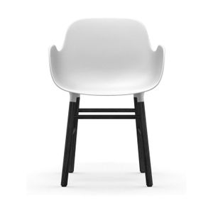 Normann Copenhagen Form Chair eetkamerstoel met armleuning zwart eiken White