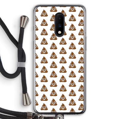 Poop emoji: OnePlus 7 Transparant Hoesje met koord
