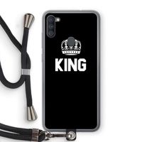 King zwart: Samsung Galaxy A11 Transparant Hoesje met koord