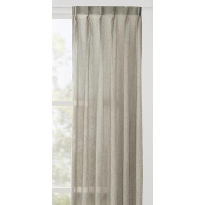 Leen Bakker - Vitrage Louis Transparant - Polyester - Grijs - H300 Cm