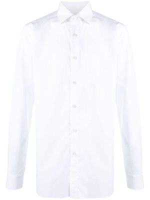 Xacus Katoenen overhemd met gespreide kraag - Wit Xacus Katoenen overhemd met gespreide kraag - Wit