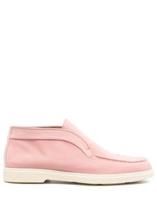 Santoni mocassins en daim - Rose