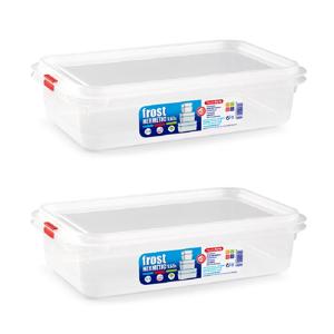 Vershoudbakje - 10x - met deksel - 26 x 18 x 7 cm - 1.6L - meal prep bakjes