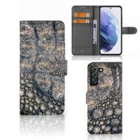 Samsung Galaxy S22 Plus | Telefoonhoesje | Met pasjeshouder | Krokodillenprint